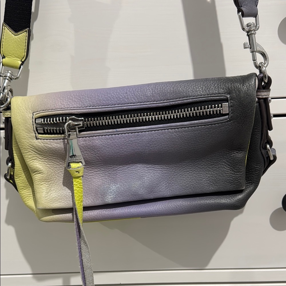 Aimee Kestenberg Black and Gray Crossbody Bag with Adjustable Strap